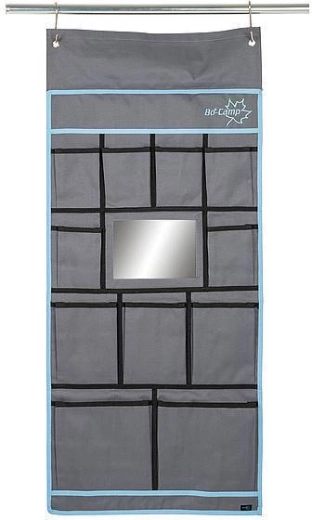 Függő rendszerező 11 rekesszel és tükörrel, Bo-Camp, 90 × 45 cm