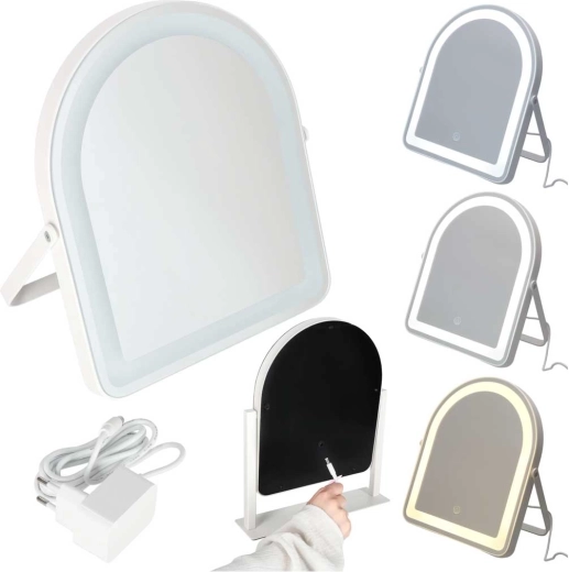 LED kozmetikai sminktükör érintésvezérléssel 12 V fehér - 1 db