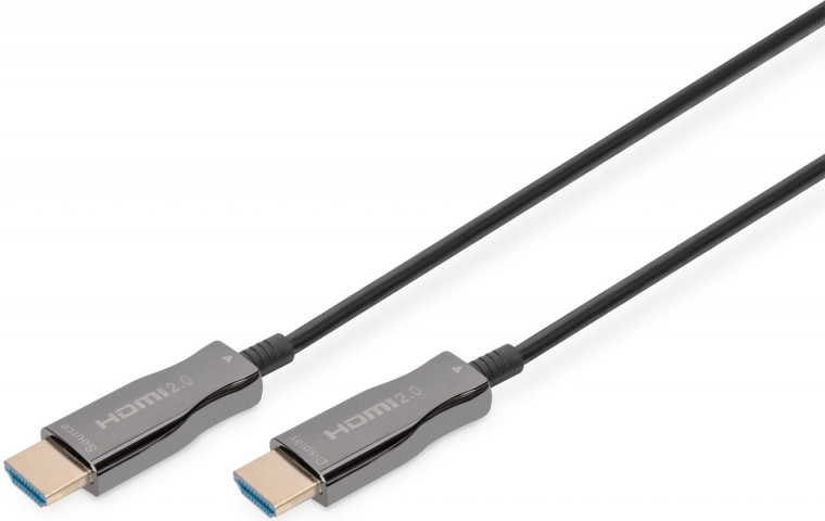 Hibrid HDMI 2.0 Premium HighSpeed 4K/60 Hz AOC kábel Ethernettel – fekete
