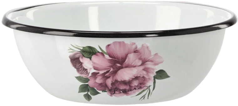 Zománcozott tál 1,5 l, 20 cm átmérő – fehér