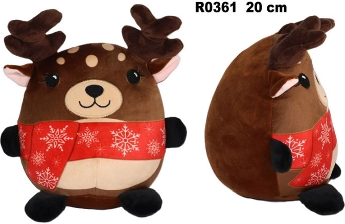 Karácsonyi dekoratív rénszarvasfigura, 20 cm