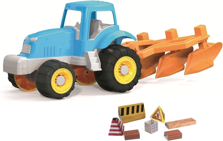 Androni traktor működő ekével, 43 cm