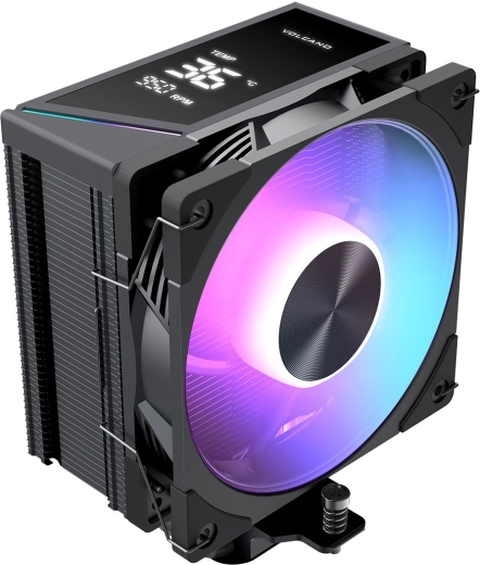 Modecom Volcano 0C T102 LCD-vel és ARGB 120 mm-rel, fekete CPU légcooler