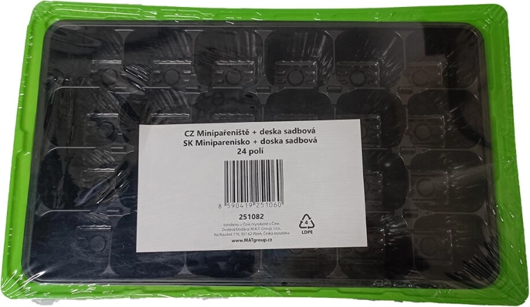 Mini üvegház palántázó tálcával, 24 rekesz