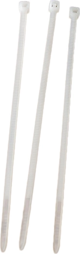 Nylon kábelkötegelők 250 × 3,6 mm, fehér (50 db)