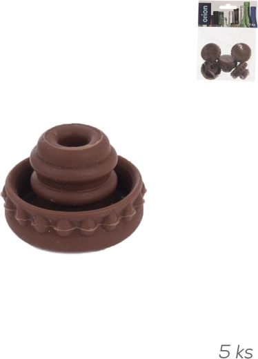 Szilikon dugó 3,5 cm, barna (5 db)