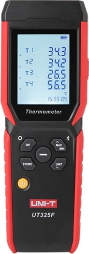 Uni-T UT325F négycsatornás hőmérő termoelemekhez