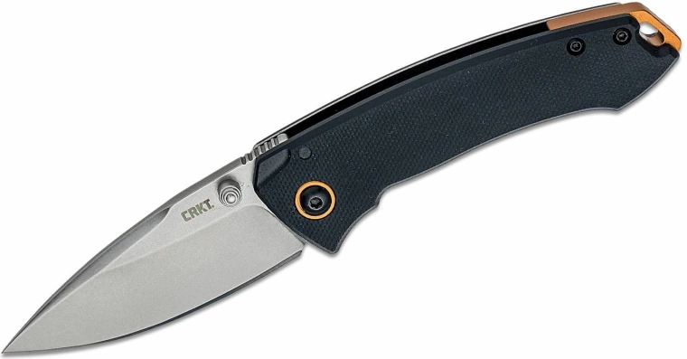 CRKT Tuna Compact ezüst zsebkés 6,9 cm Stonewash, fekete G10