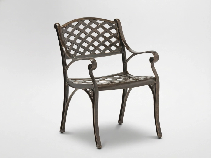 MONDRICH alumínium kerti szék antik bronz színben 65 × 64 × 92 cm