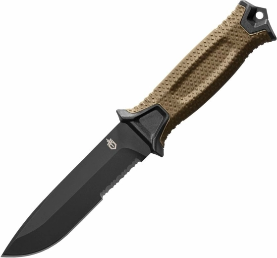 Gerber Strongarm kültéri kés 12,7 cm (részben fogazott), black/coyote