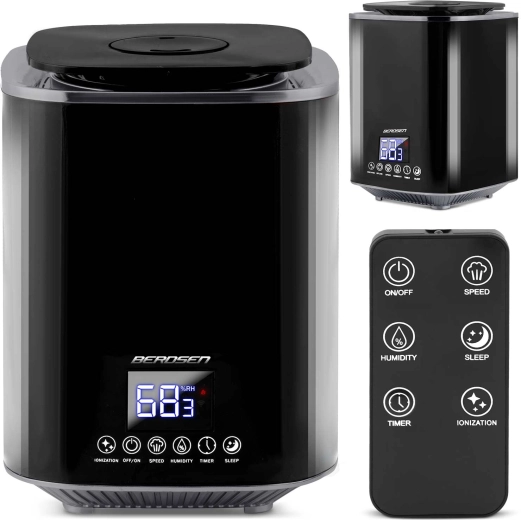 Ultrahangos BERDSEN légnedvesítő ionizációval és aromaterápiával, fekete