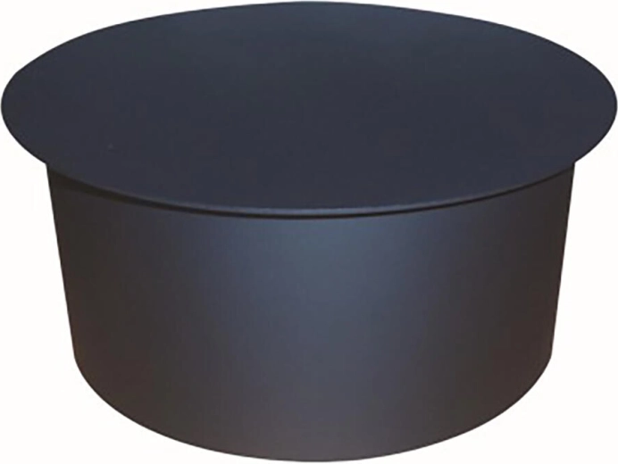 Füstcső takarófedél 130 mm, 1,5 mm vastagság, fekete