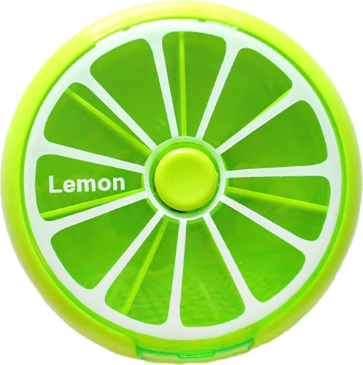 Kerek citrommintás gyógyszeradagoló 9 × 2,5 cm