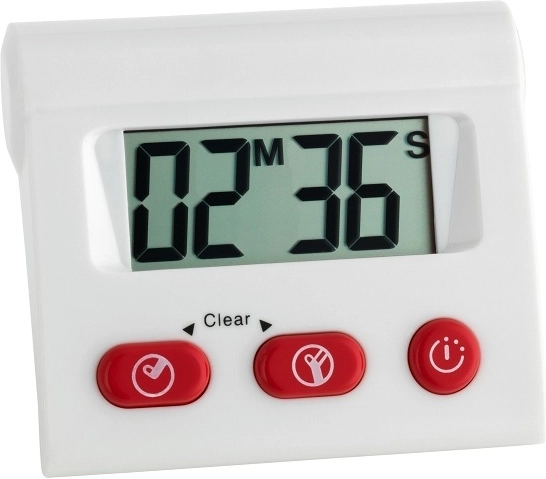 Digitális időzítő és stopper TFA memóriával, fehér