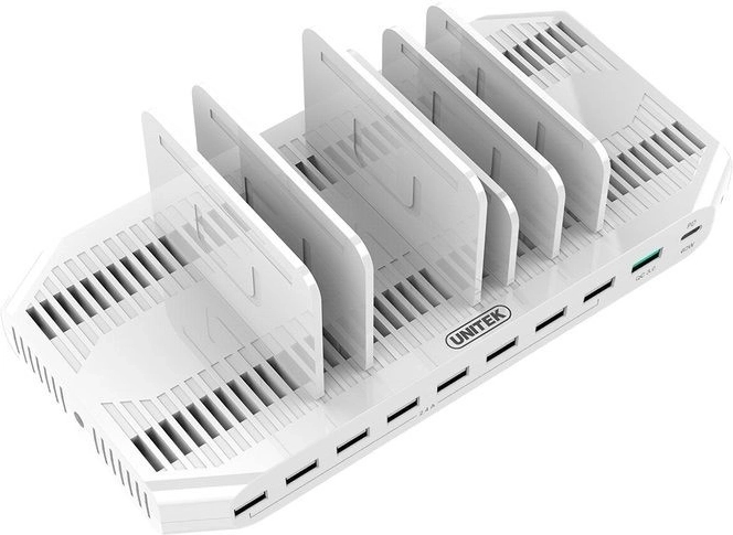 Töltőállvány 10 USB porttal és QC3.0-val