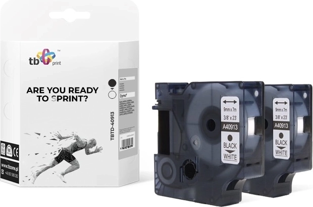 TBTD-40913 szalag DYMO-hoz, fekete alapon fehér, 9 mm, 2 db