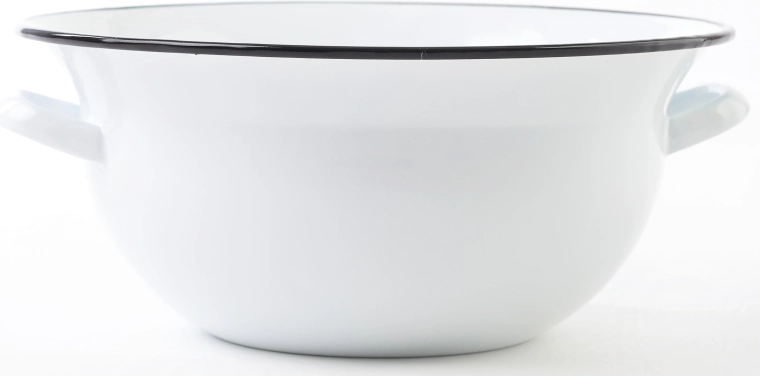 Zománcozott dagasztótál fülekkel 38 cm, 10 l – fehér