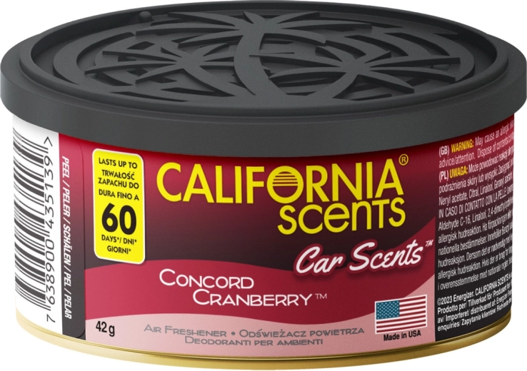CALIFORNIA SCENTS Concord Cranberry autóillatosító
