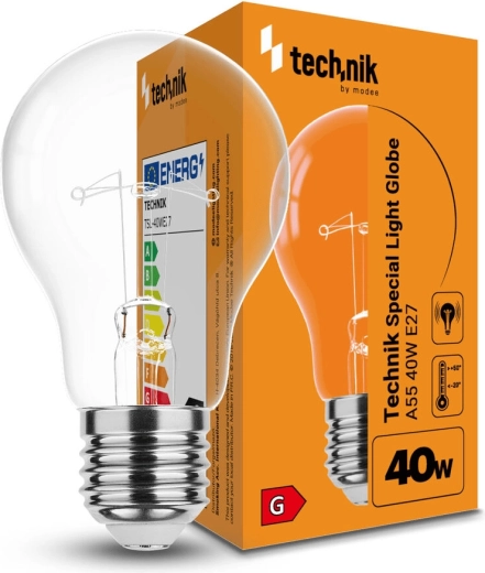Speciális A55 izzó 40 W E27 meleg fehér