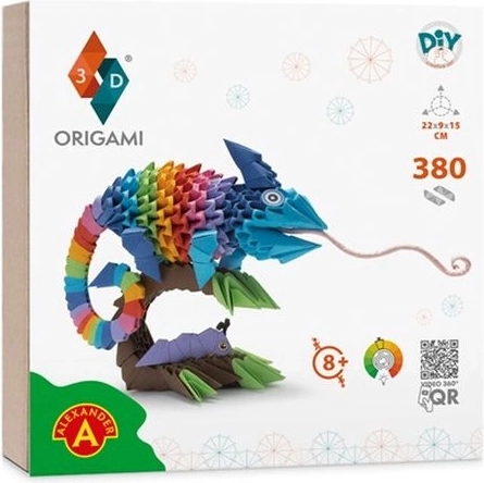 Origami 3D kaméleon