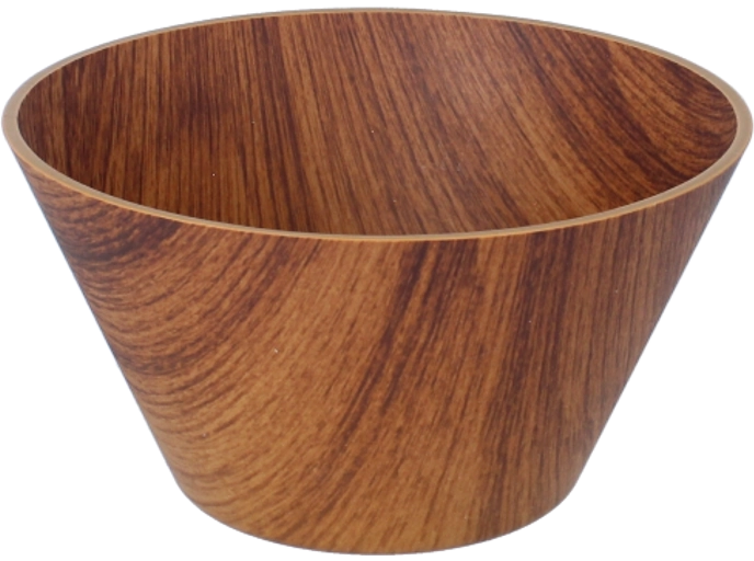 Műanyag salátástál 16 cm, barna (dió)