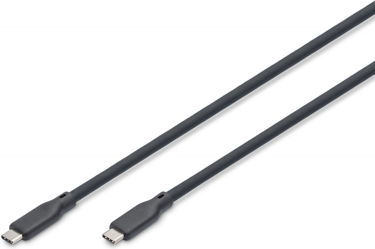 Szilikon USB‑C – USB‑C kábel USB4 v2.0, 80 Gb/s, PD 3.1, 240 W, 0,5 m, fekete