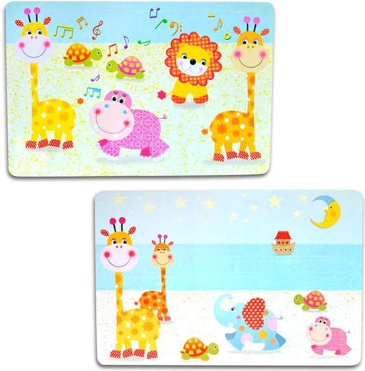 Gyermek műanyag étkezési alátét TORO 28 × 43 cm, vegyes minták