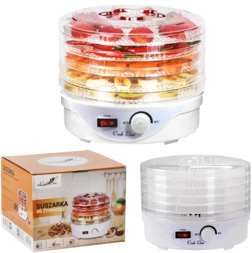 5 szintes ételszárító 250 W, 24 cm átmérő – 1 db