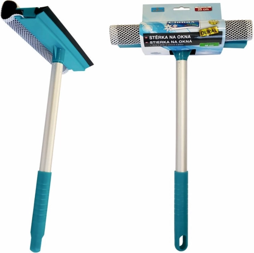 Ablaklehúzó szivaccsal és gumival, 25 cm, 38 cm nyéllel