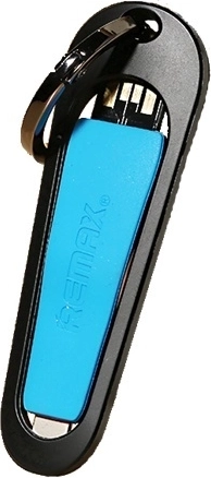 Remax RC-024i rövid Lightning kábel 8 cm kék kulcstartóra