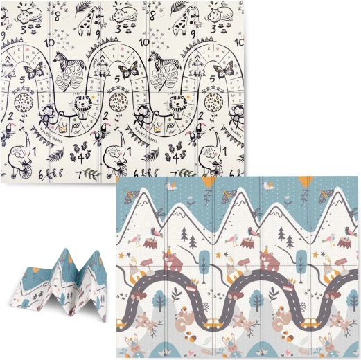 Összecsukható XPE hab oktató játszószőnyeg 200 × 150 × 1 cm Nukido