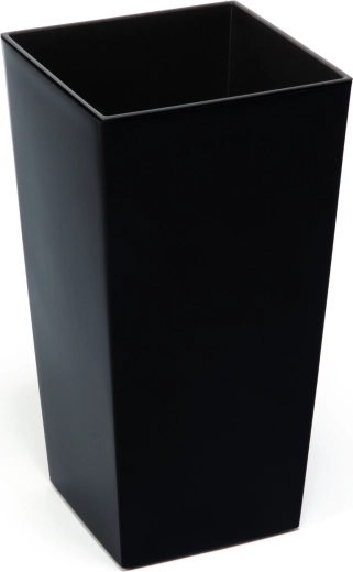 Finezja virágcserép 30 × 30 cm betéttel – fekete, fagyálló és UV-álló