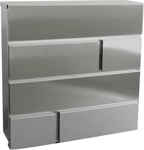 BRICKS rozsdamentes acél postaláda 370 × 370 × 105 mm