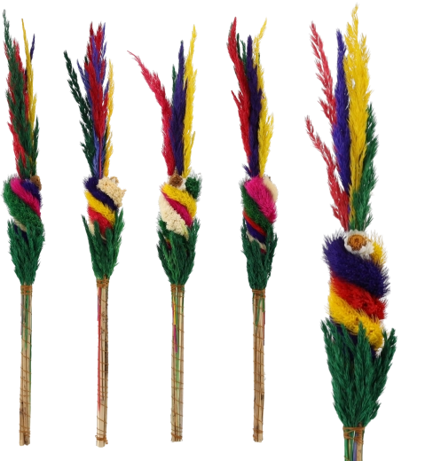 Hagyományos húsvéti pálma természetes szárított virágokból, 40 cm