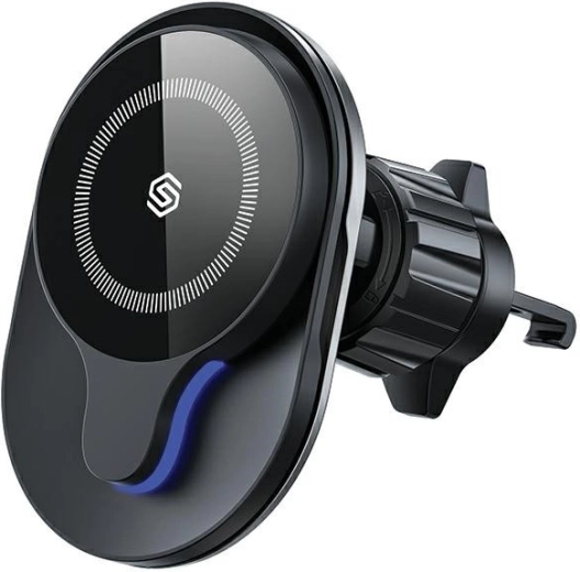 Mágneses MagSafe szellőzőrács tartó 15 W vezeték nélküli töltéssel – fekete