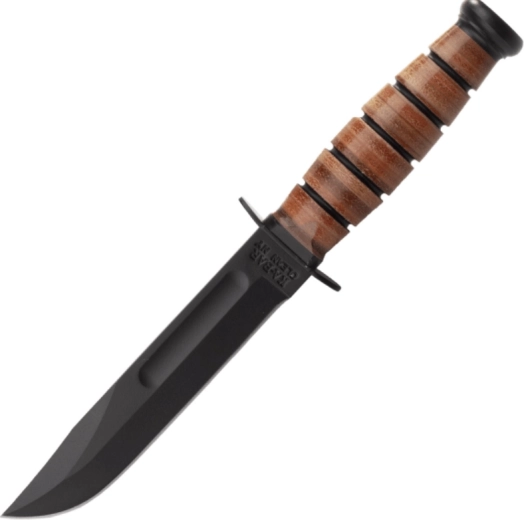 KA-BAR Short USMC taktikai túlélőkés bőrtokkal 13,3 cm, fekete