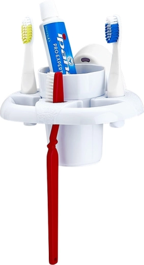 Műanyag fogkefetartó 18 × 16,5 × 9 cm