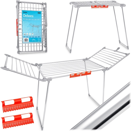 Massido Debora 19 m rozsdamentes acél összecsukható álló ruhaszárító