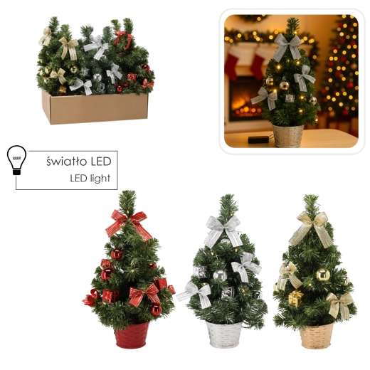 Karácsonyi LED fa 40 cm – asztali dekoráció CHOMIK