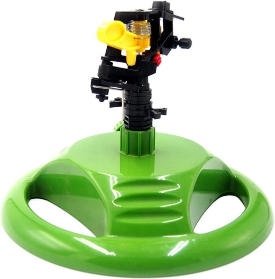 Kerti forgó öntöző pulzáló talapzaton – zöld