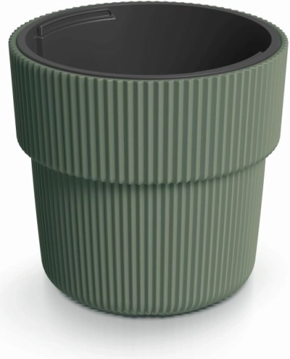 Milly virágcserép betéttel, 39 cm – sötétzöld