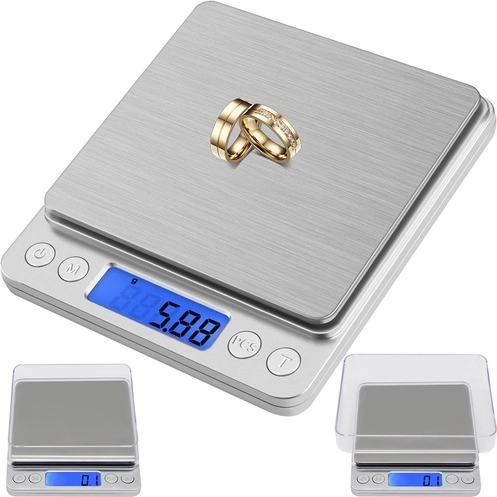 Digitális konyhai és ékszermérleg RUHHY 500 g, 0,01 g pontossággal