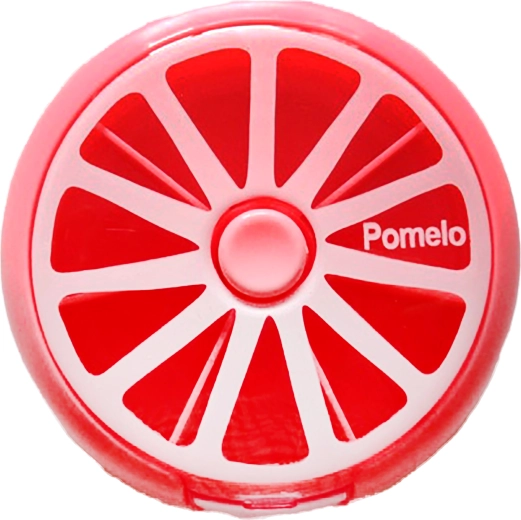 Kerek gyógyszeradagoló pomelómintával, 9 × 2,5 cm