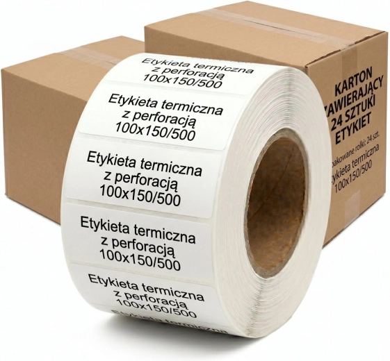 Hőcímkék 100 × 150 mm, tekercs 500 db, karton 24 tekercs