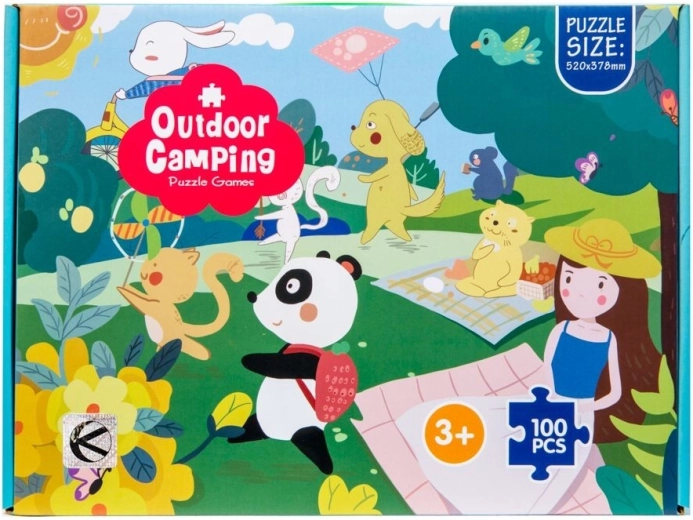 Gyermek puzzle állatokkal a parkban 100 darab - 1 db
