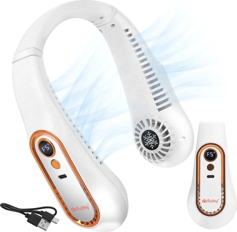 RUHHY pengőventilátor lapát nélküli, LED kijelzővel és USB‑C csatlakozóval