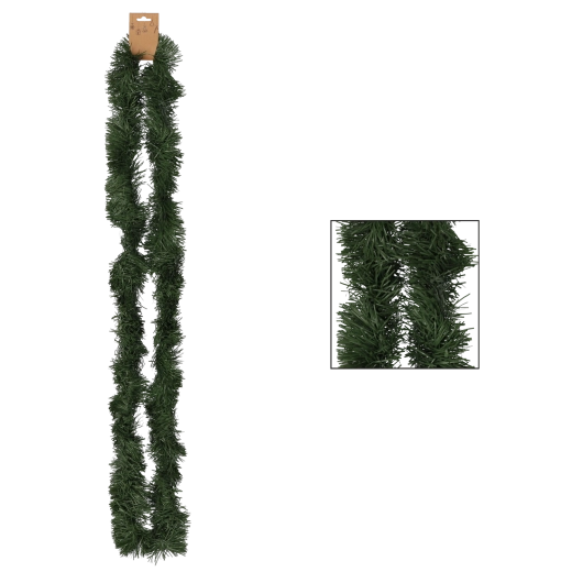 Zöld karácsonyi füzér 2 m PVC-ből