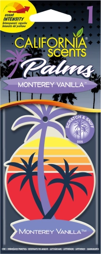 California Scents Palm Monterey Vanilla autóillatosító – függeszthető pálma alakú illat