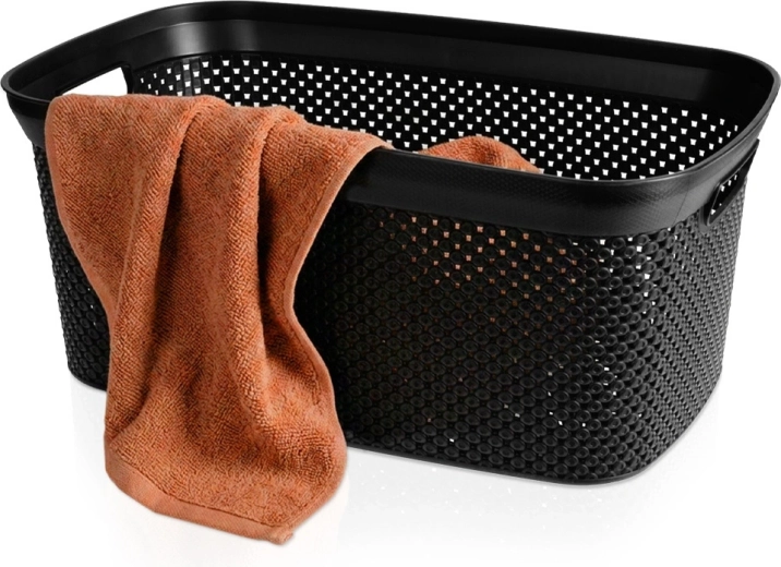 Bathroom Solutions műanyag szennyeskosár fekete 35 l