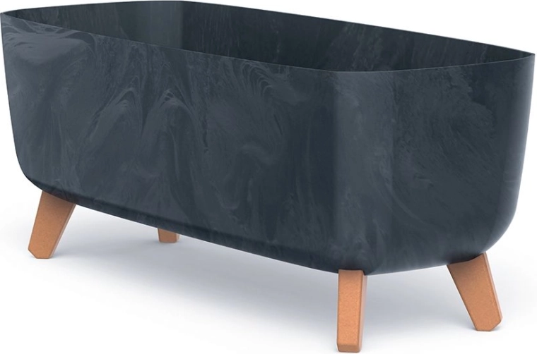 Gracia Case virágláda betonhatással, 58 cm, antracit